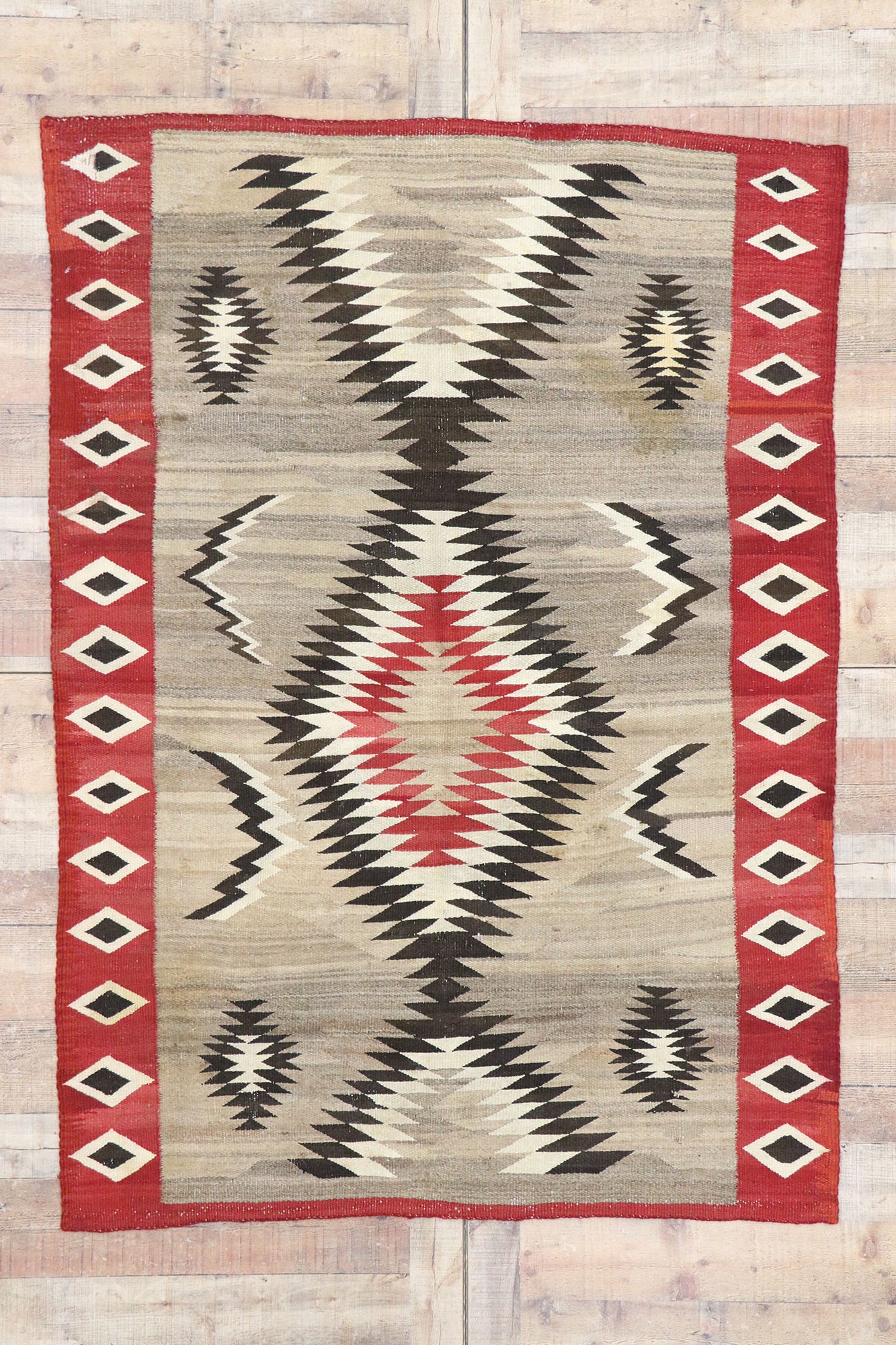 4 x 6 Antique Eye Dazzler Navajo Rug 77803