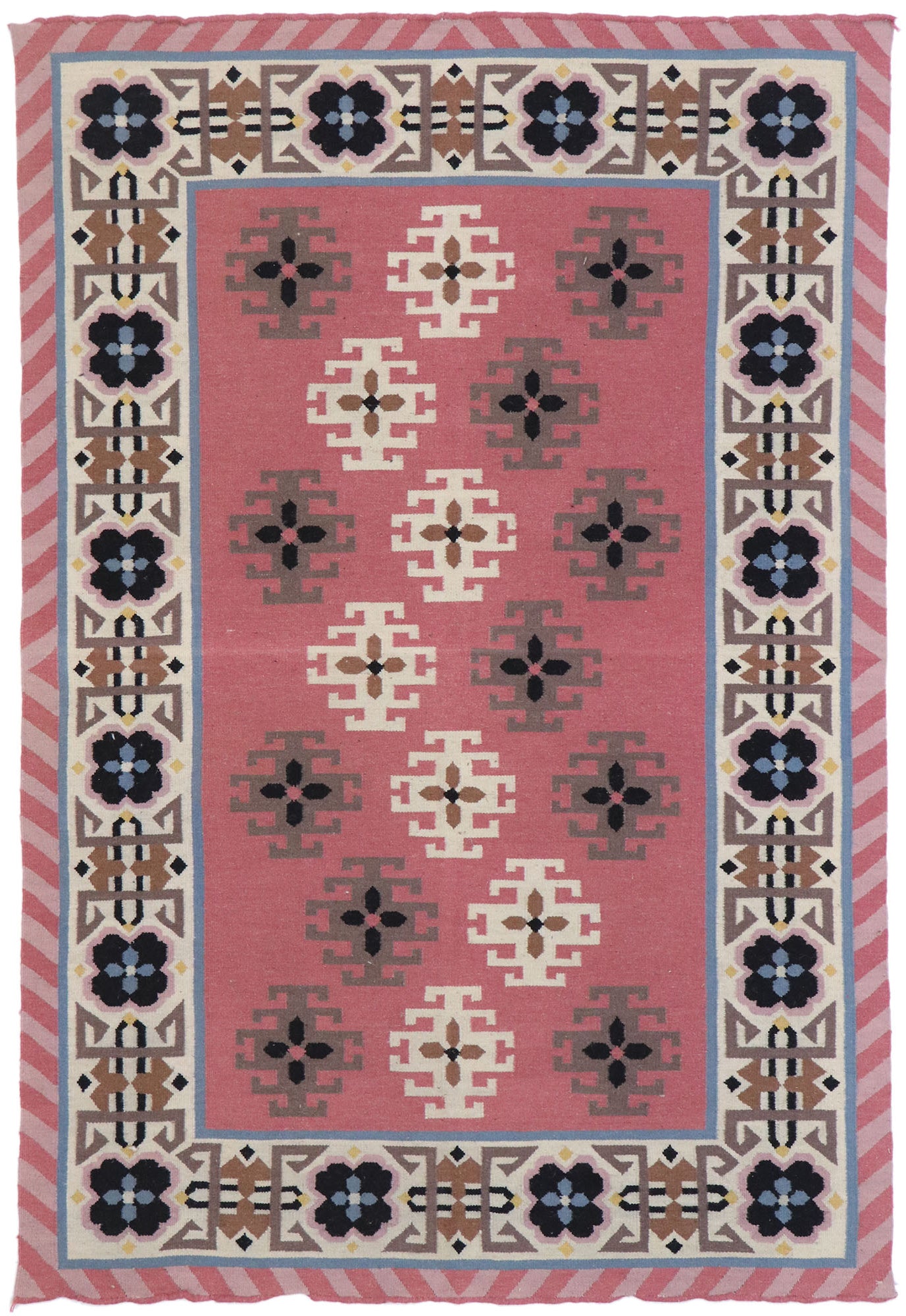 4 x 6 Vintage Romanian Kilim Rug 77811
