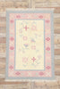 4 x 6 Vintage Floral Dhurrie Rug 77817