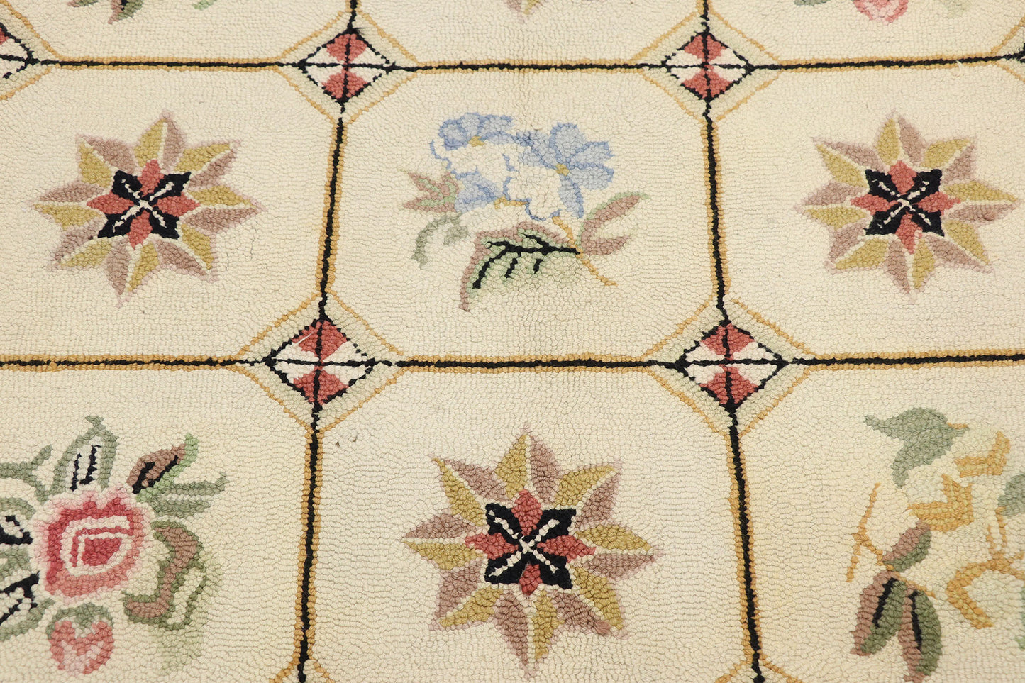3 x 5 Antique American Hooked Rug 77831