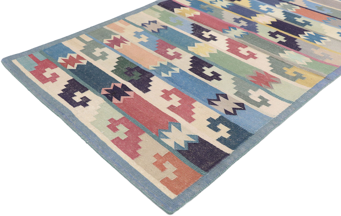 3 x 5 Vintage Persian Shiraz Kilim Rug 77834