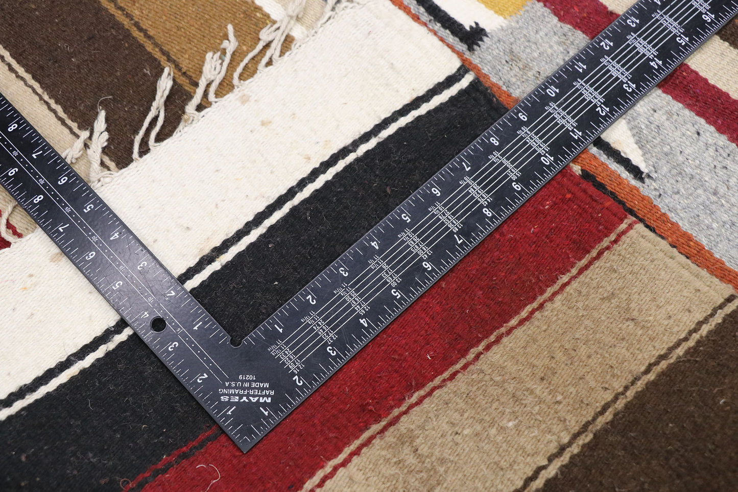 3 x 5 Vintage Mexican Blanket Rug 77849