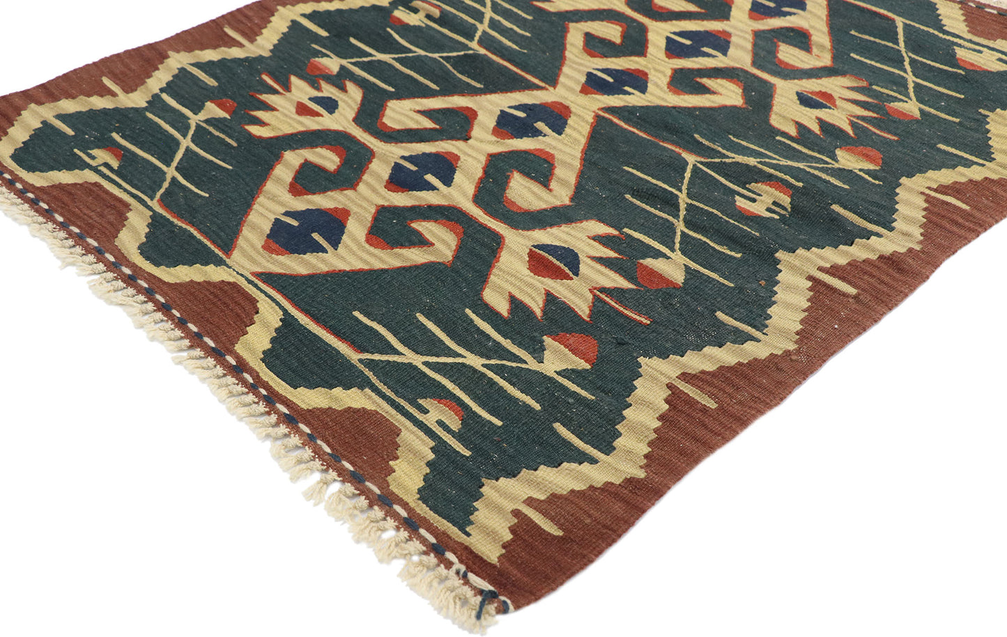 3 x 4 Vintage Persian Shiraz Kilim Rug 77851