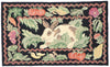 2 x 4 Vintage Garden Rabbit Hooked Rug 77854