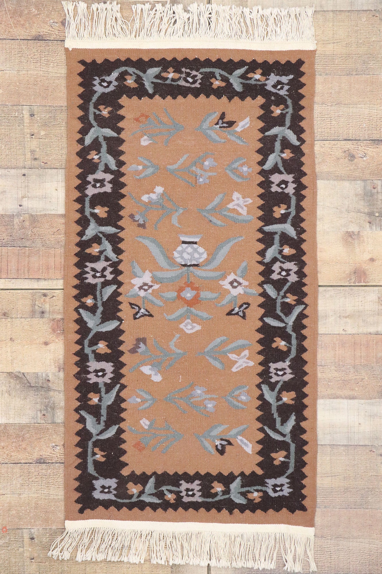 2 x 4 Vintage Persian Shiraz Kilim Rug 77855
