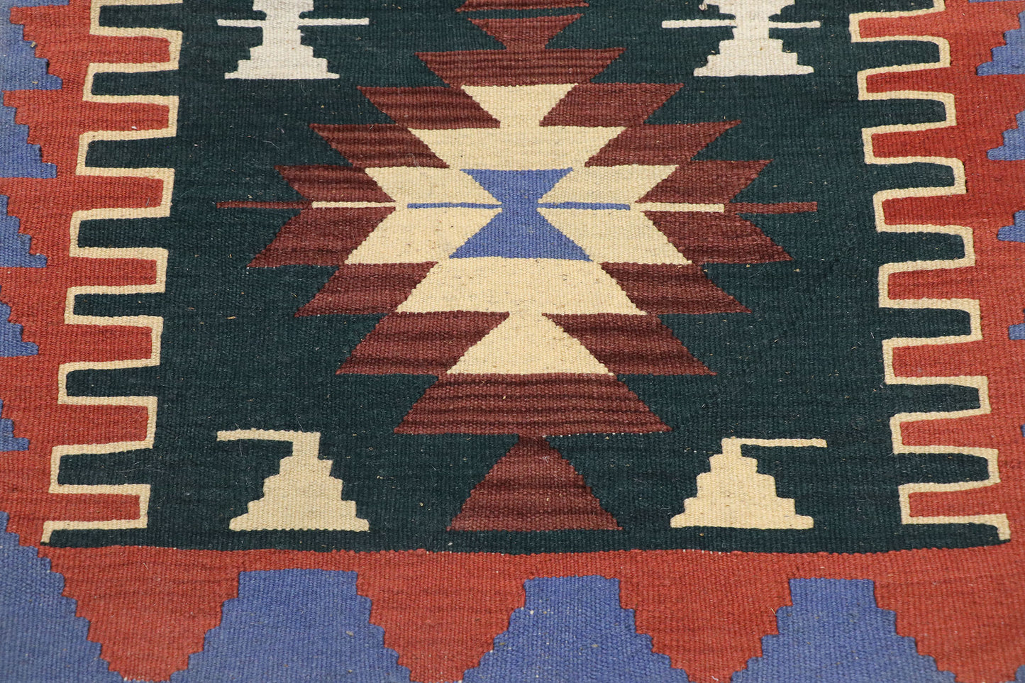 2 x 3 Vintage Persian Shiraz Kilim Rug 77857