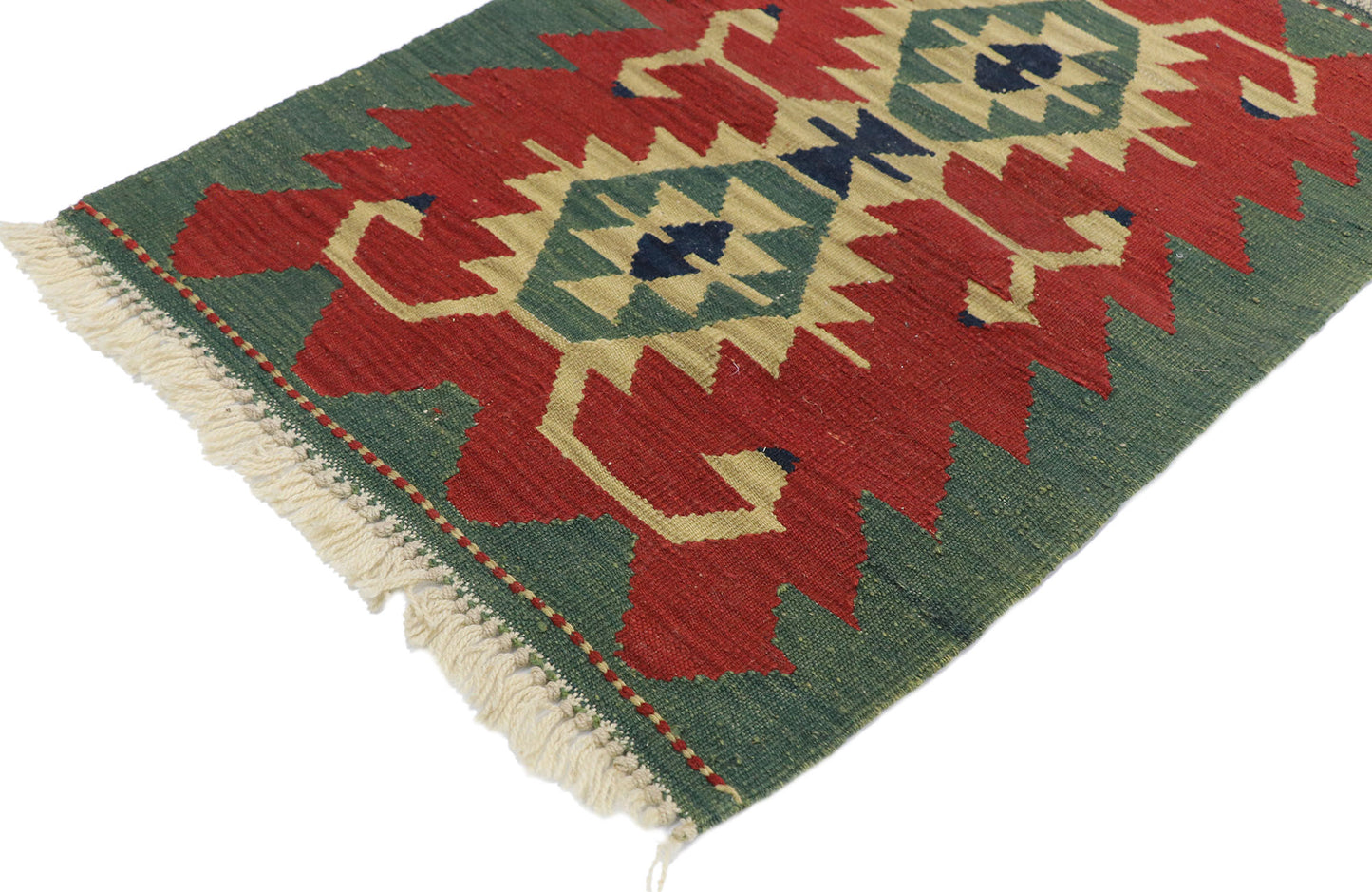 2 x 3 Vintage Persian Shiraz Kilim Rug 77860