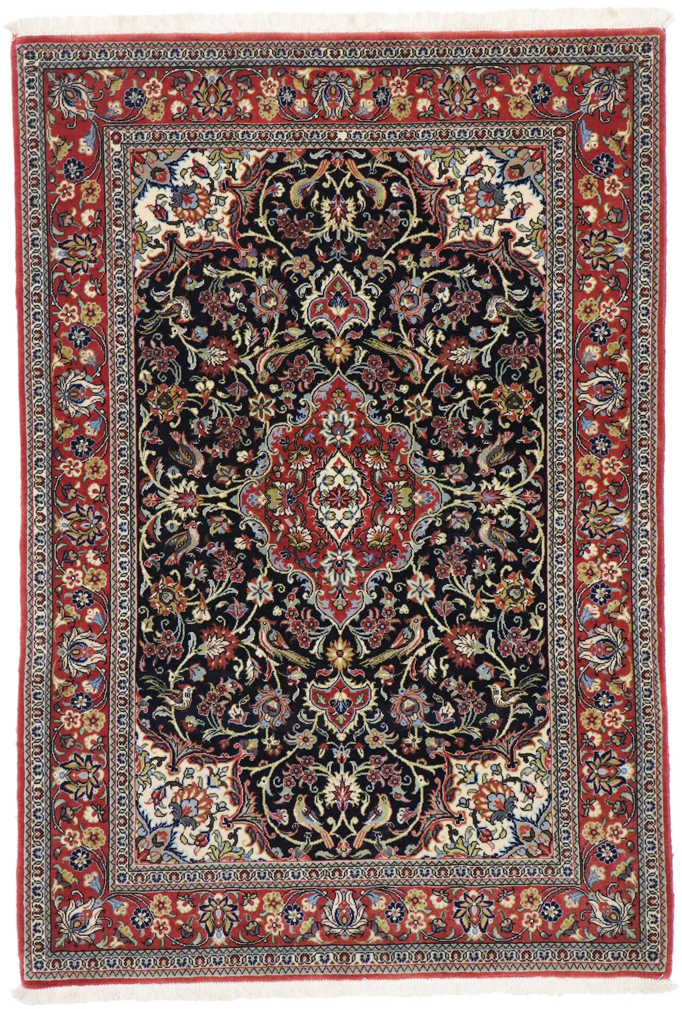 3 x 5 Vintage Persian Qum Rug 77864
