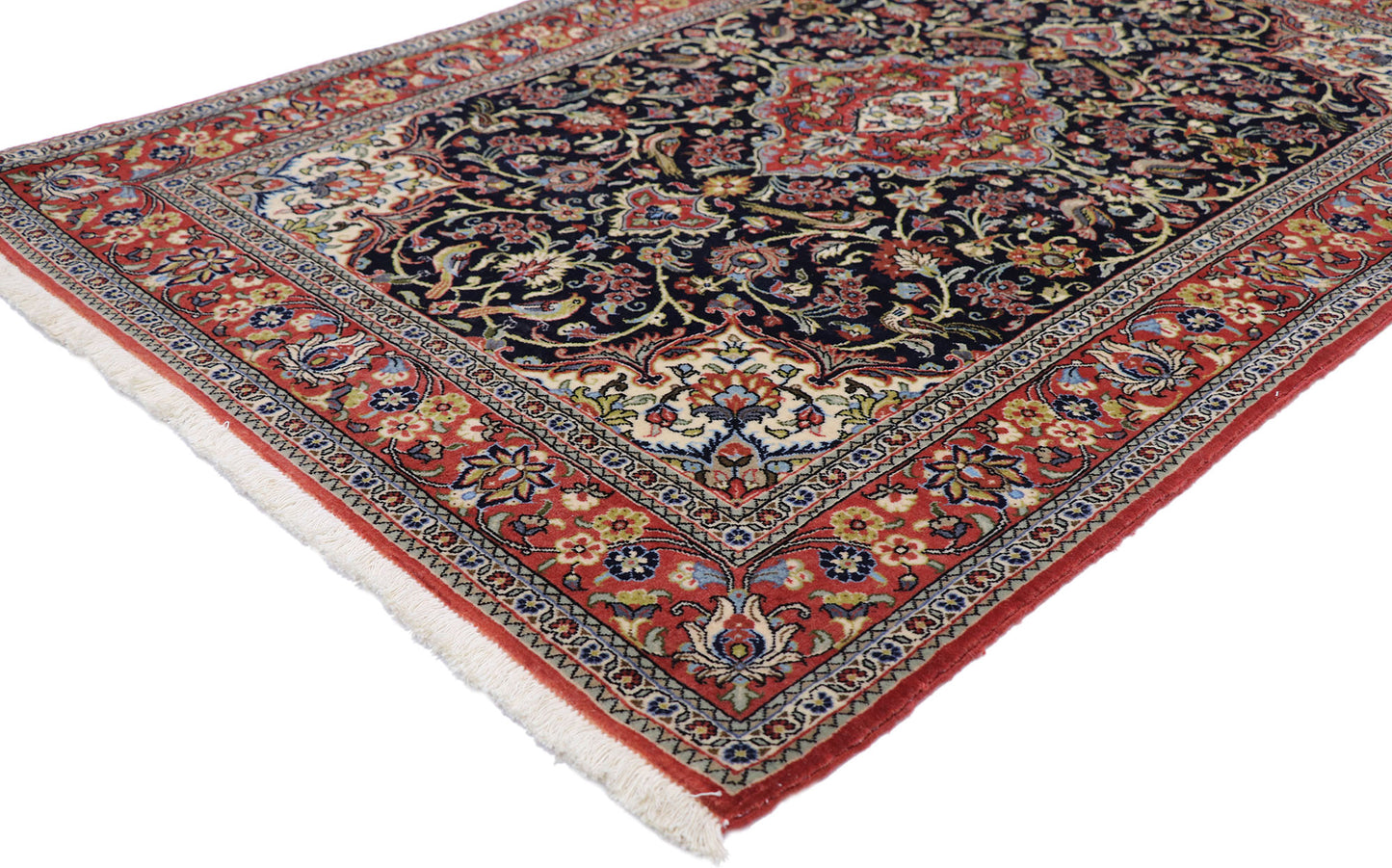 3 x 5 Vintage Persian Qum Rug 77864