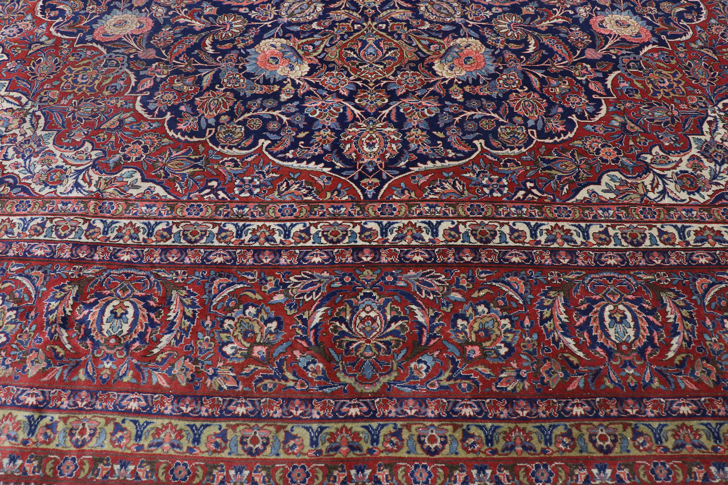12 x 19 Antique Persian Qazvin Rug 77866