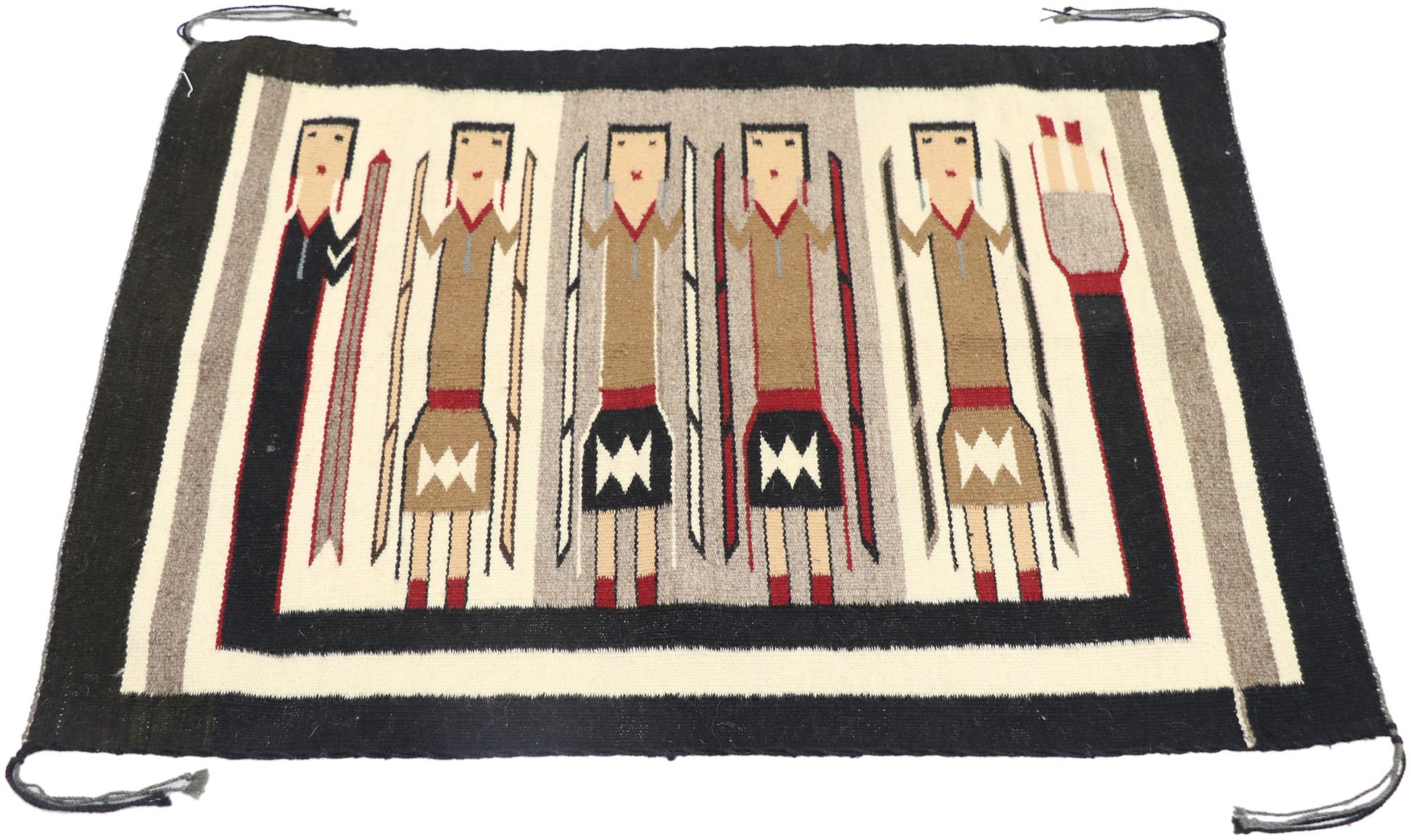 2 x 3 Vintage Yeibichai Navajo Rug 77871