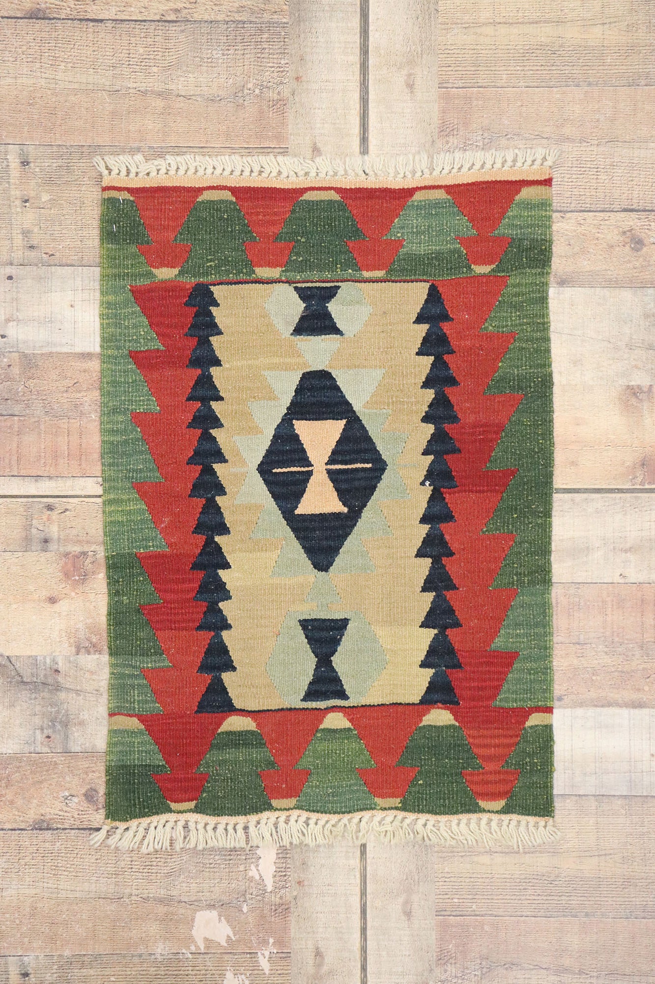 2 x 3 Vintage Persian Shiraz Kilim Rug 77884