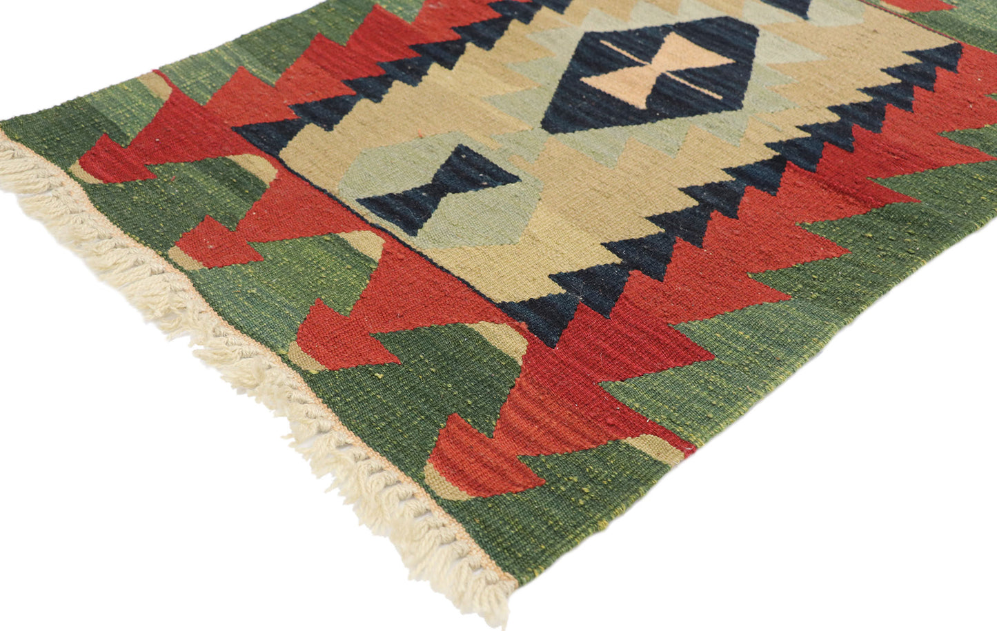 2 x 3 Vintage Persian Shiraz Kilim Rug 77884