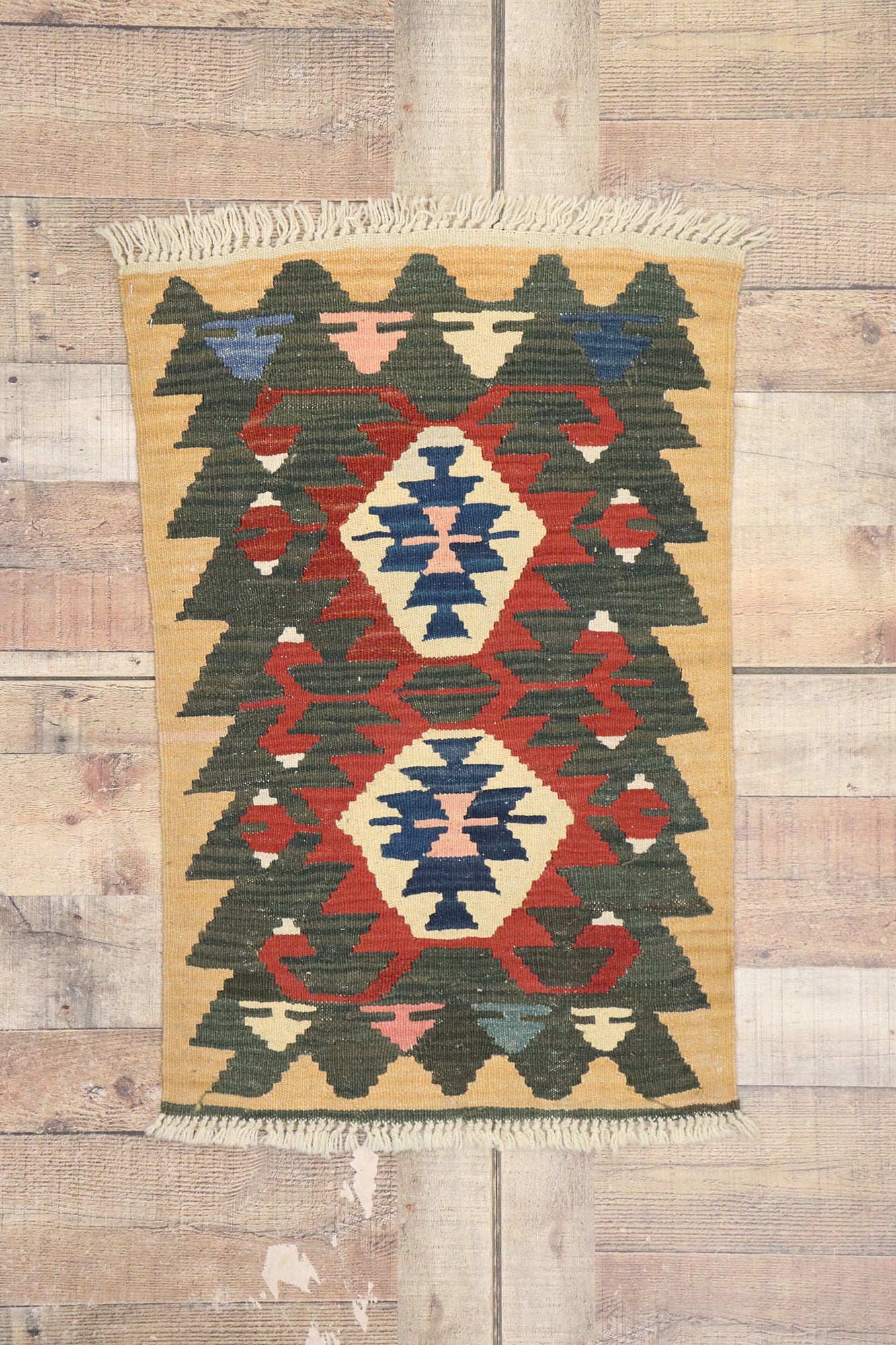 2 x 3 Vintage Persian Shiraz Kilim Rug 77886