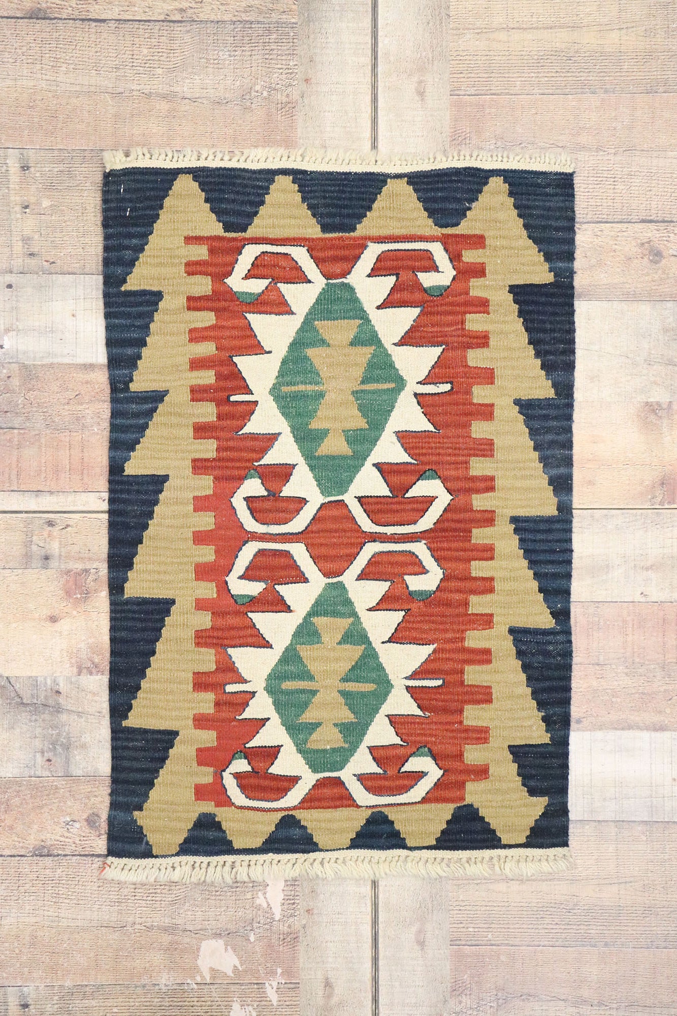 2 x 3 Vintage Persian Shiraz Kilim Rug 77903