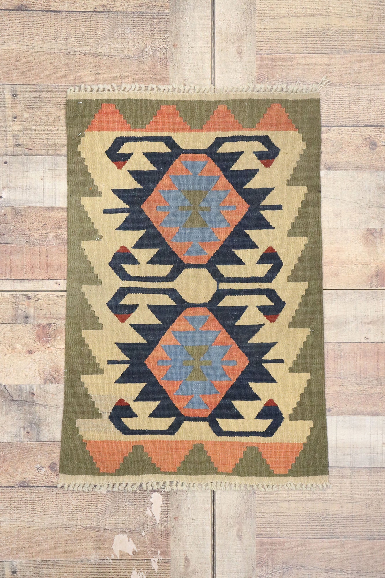 2 x 3 Vintage Persian Shiraz Kilim Rug 77905