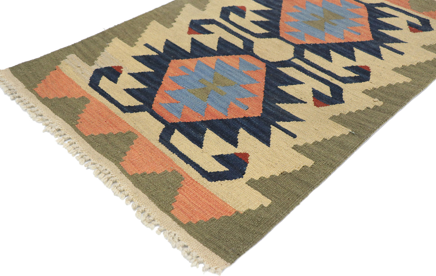 2 x 3 Vintage Persian Shiraz Kilim Rug 77905