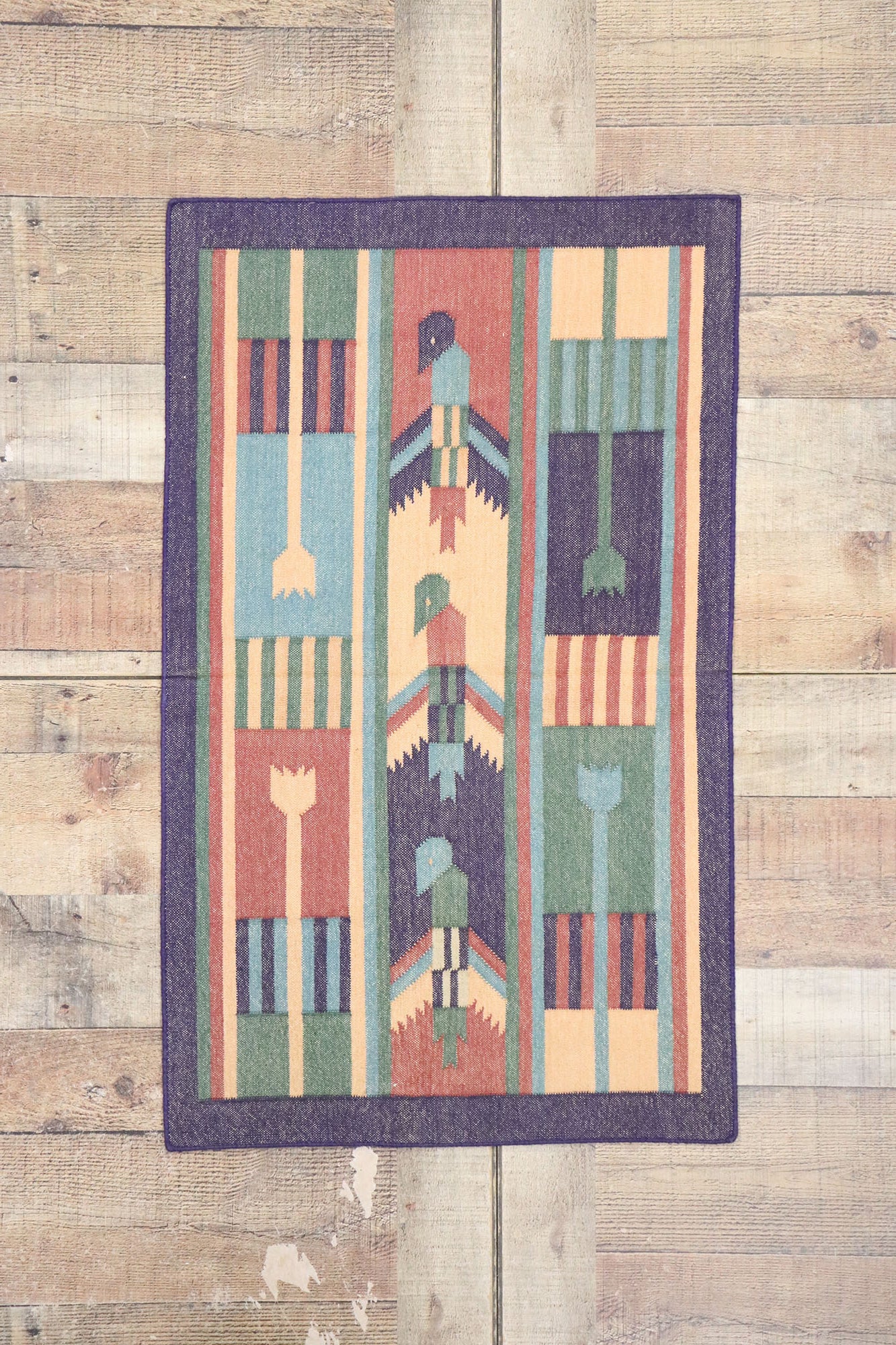 2 x 3 Vintage Indian Dhurrie Rug 77912