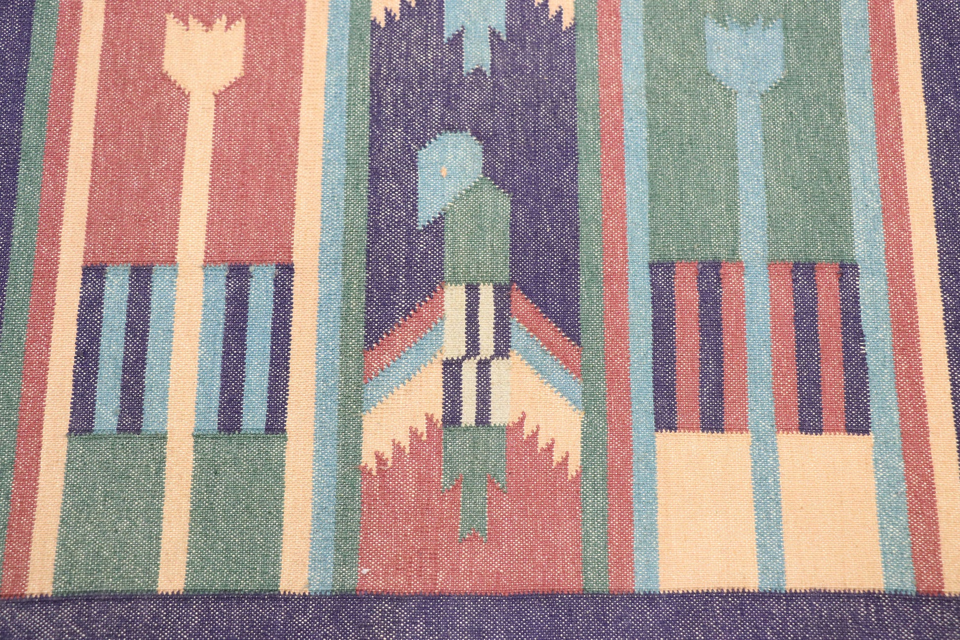2 x 3 Vintage Indian Dhurrie Rug 77912