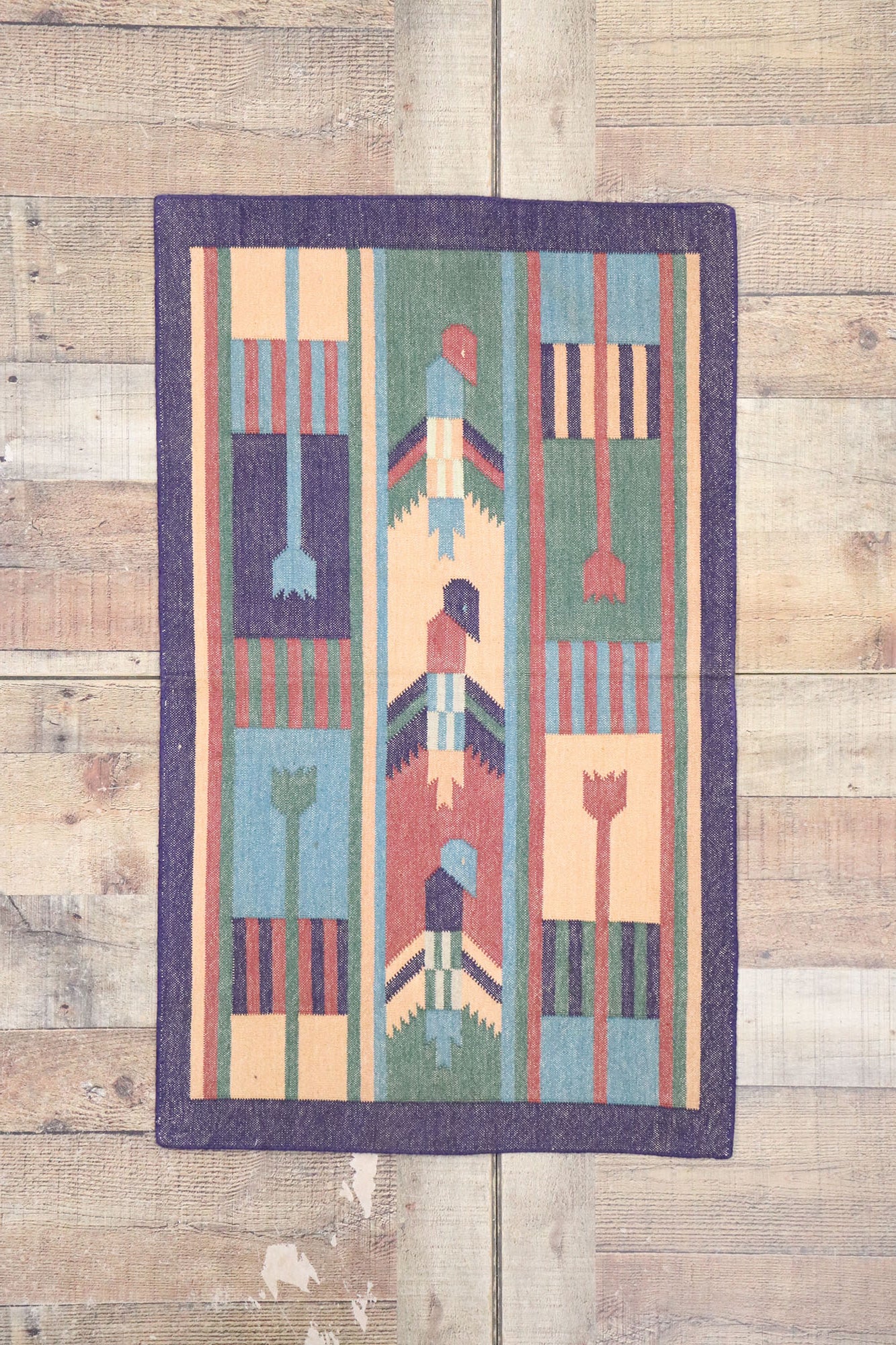 2 x 3 Vintage Indian Dhurrie Rug 77913