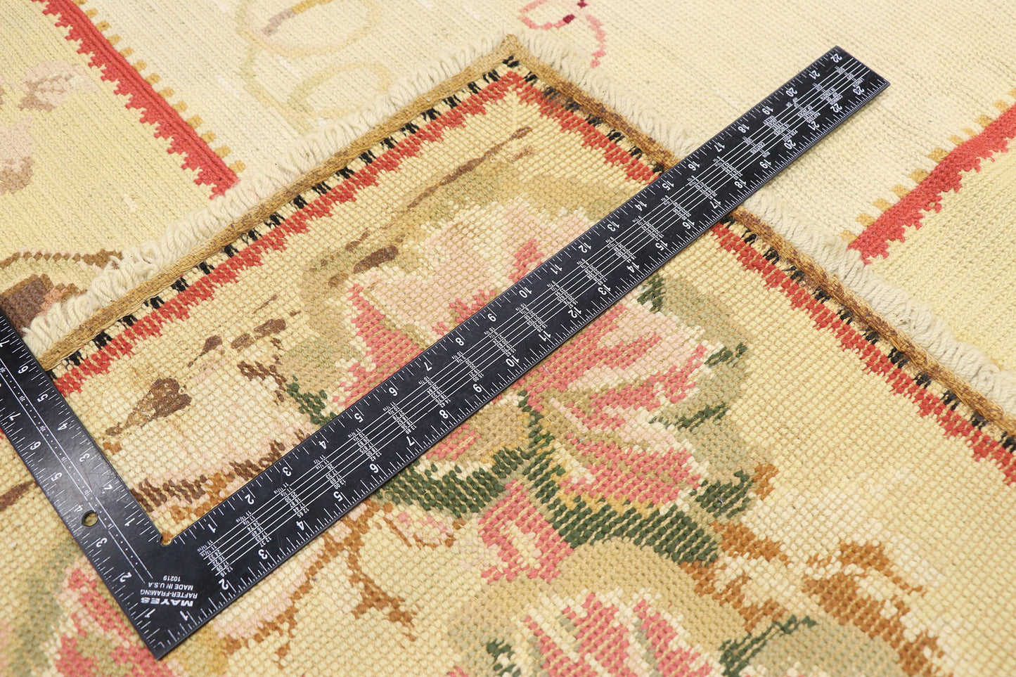 8 x 10 Antique Portuguese Needlepoint Arraiolos Rug 77921