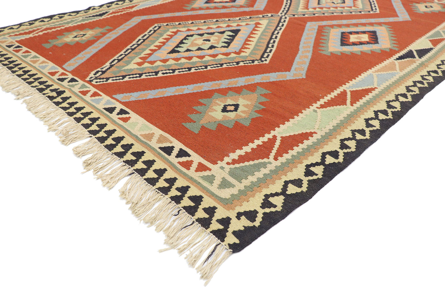 6 x 8 Vintage Persian Shiraz Kilim Rug 77926