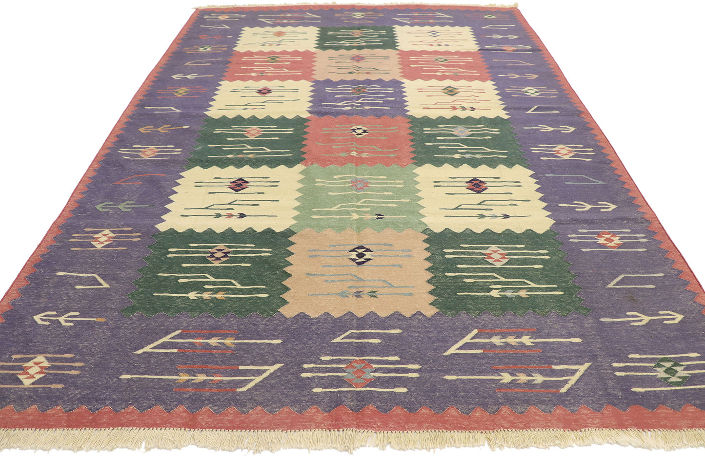 6 x 9 Vintage Oltenian Romanian Kilim Rug 77936