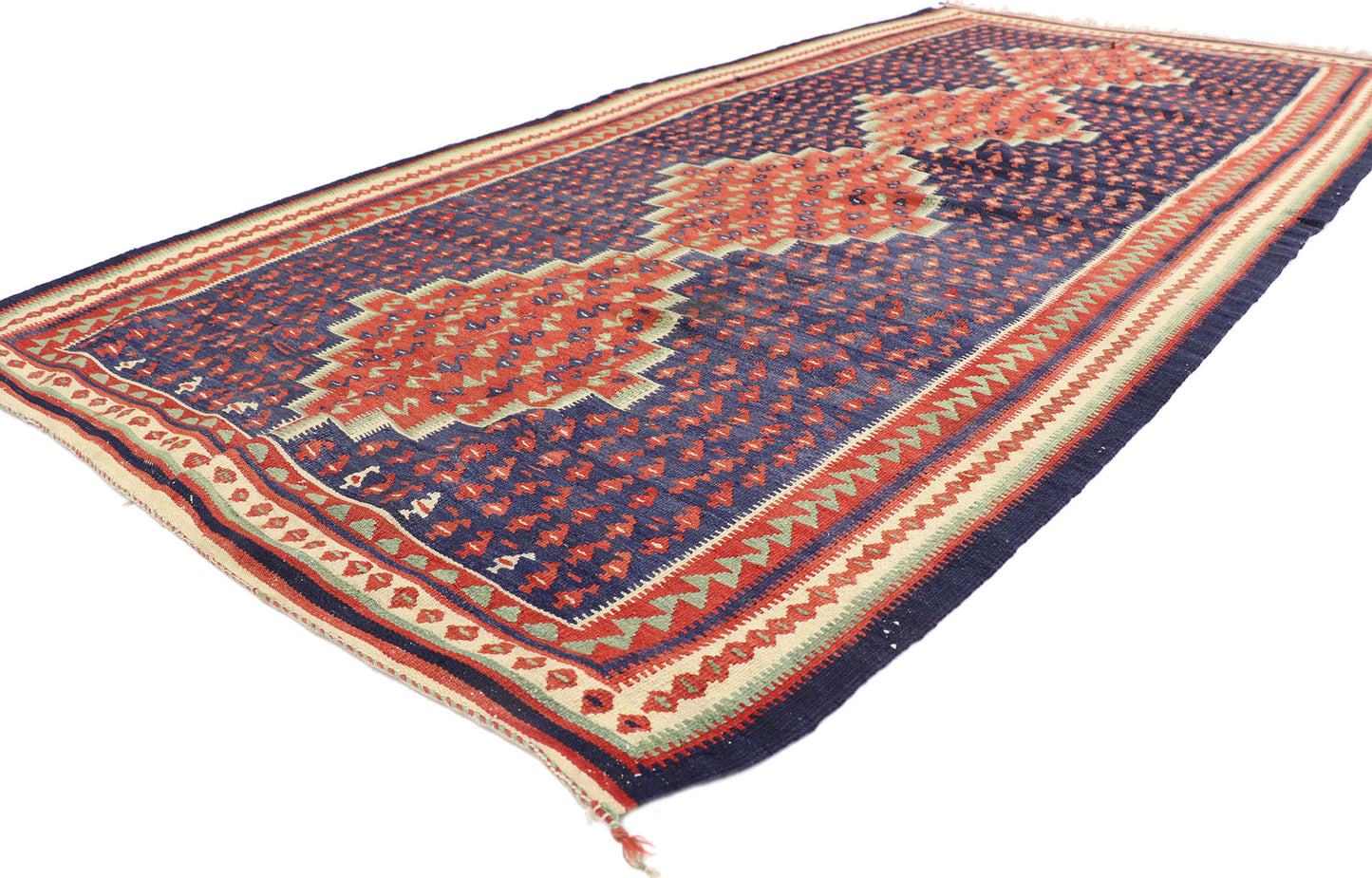 5 x 9 Vintage Persian Bijar Kilim Rug 77940