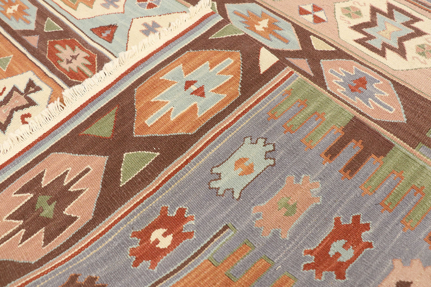 6 x 8 Vintage Persian Shiraz Kilim Rug 77946