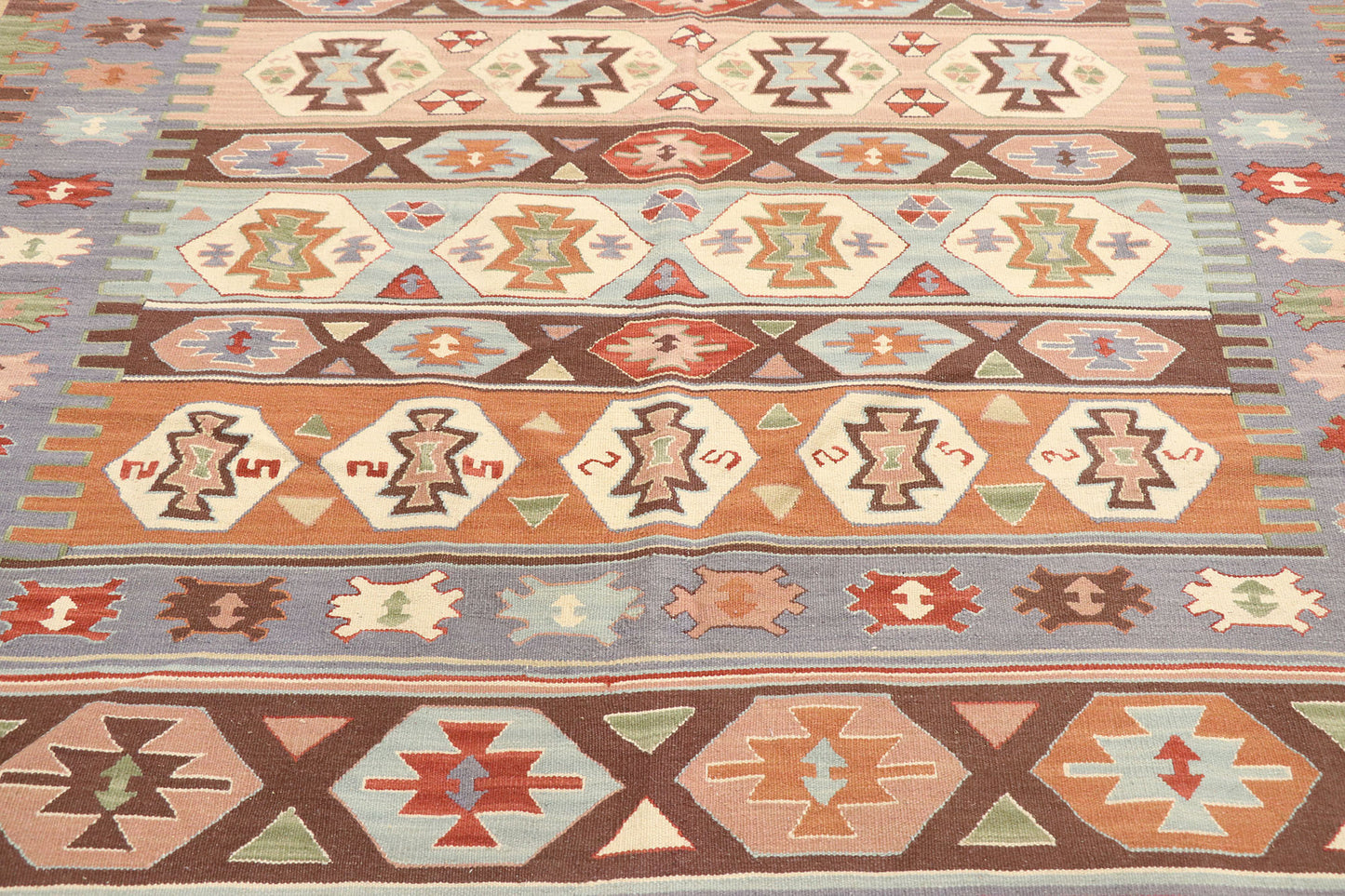 6 x 9 Vintage Persian Shiraz Kilim Rug 77952