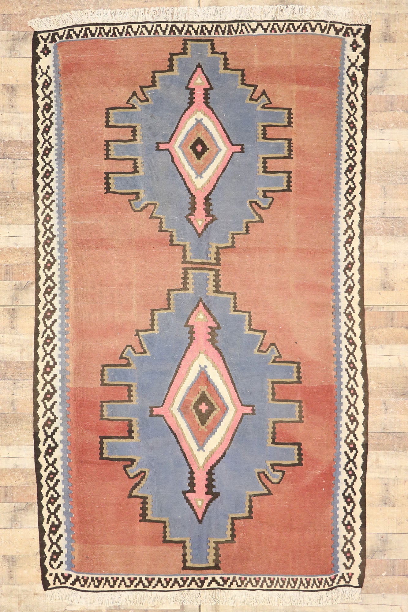 5 x 9 Vintage Persian Bijar Kilim Rug 77953