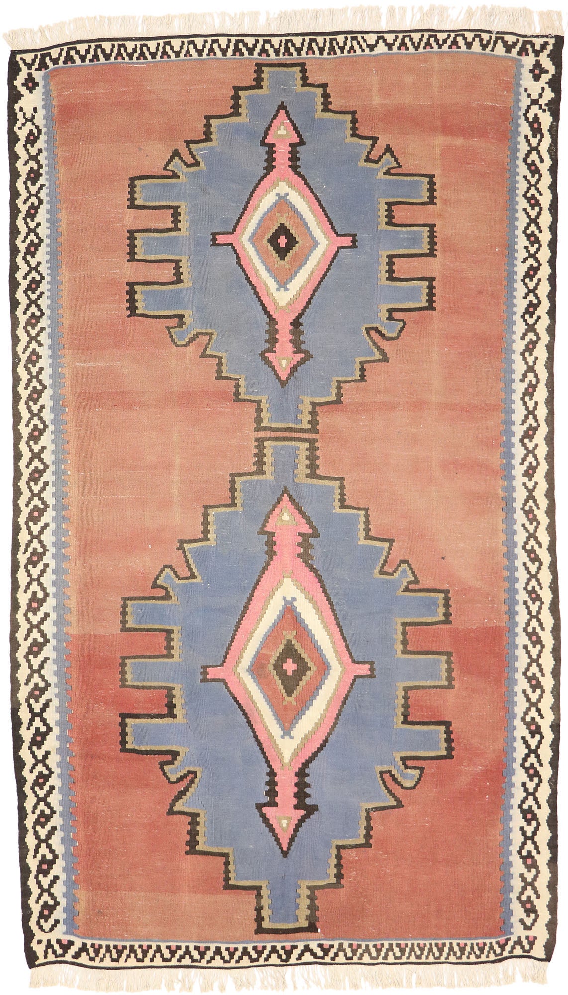 x Vintage Persian Bijar Kilim Rug 77953 - Main Image