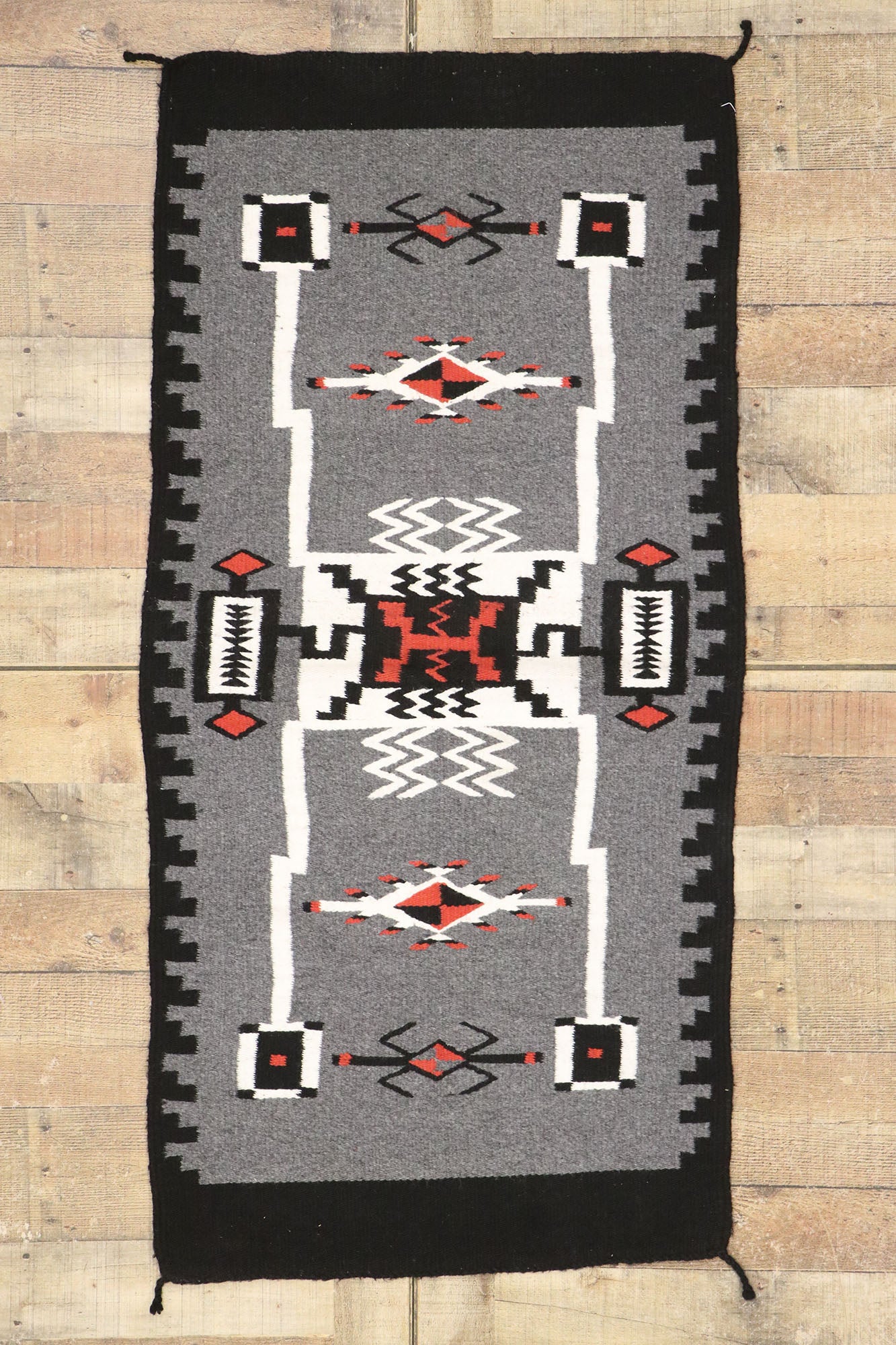 2 x 5 Vintage Navajo Storm Rug 77959