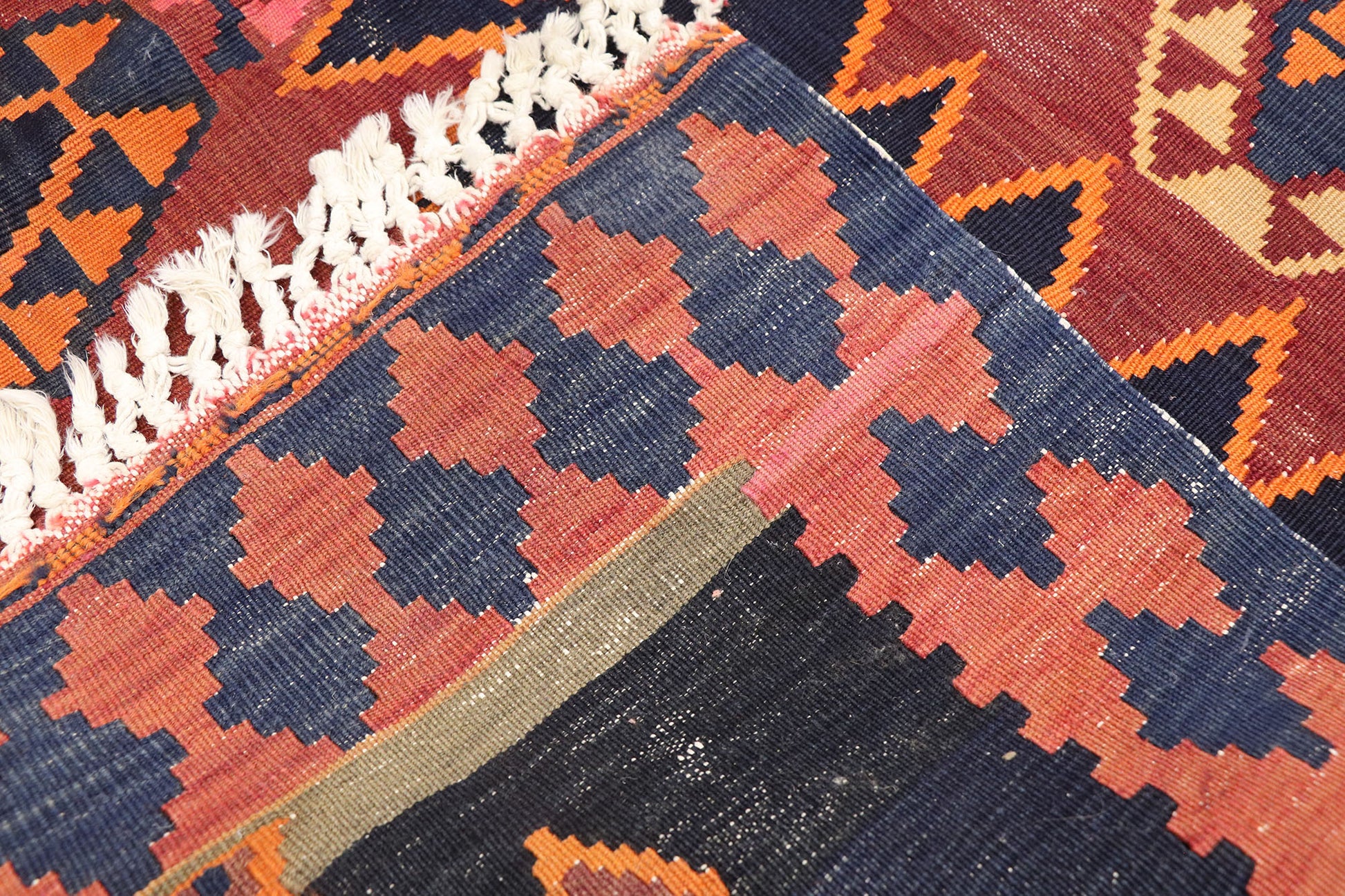 5 x 14 Vintage Persian Azerbaijan Kilim Rug 77967