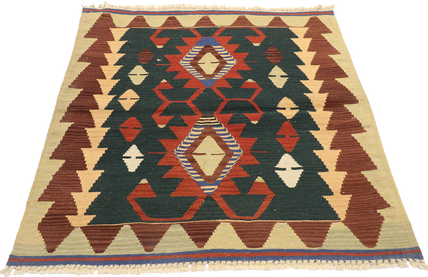 3 x 4 Vintage Persian Shiraz Kilim Rug 77972