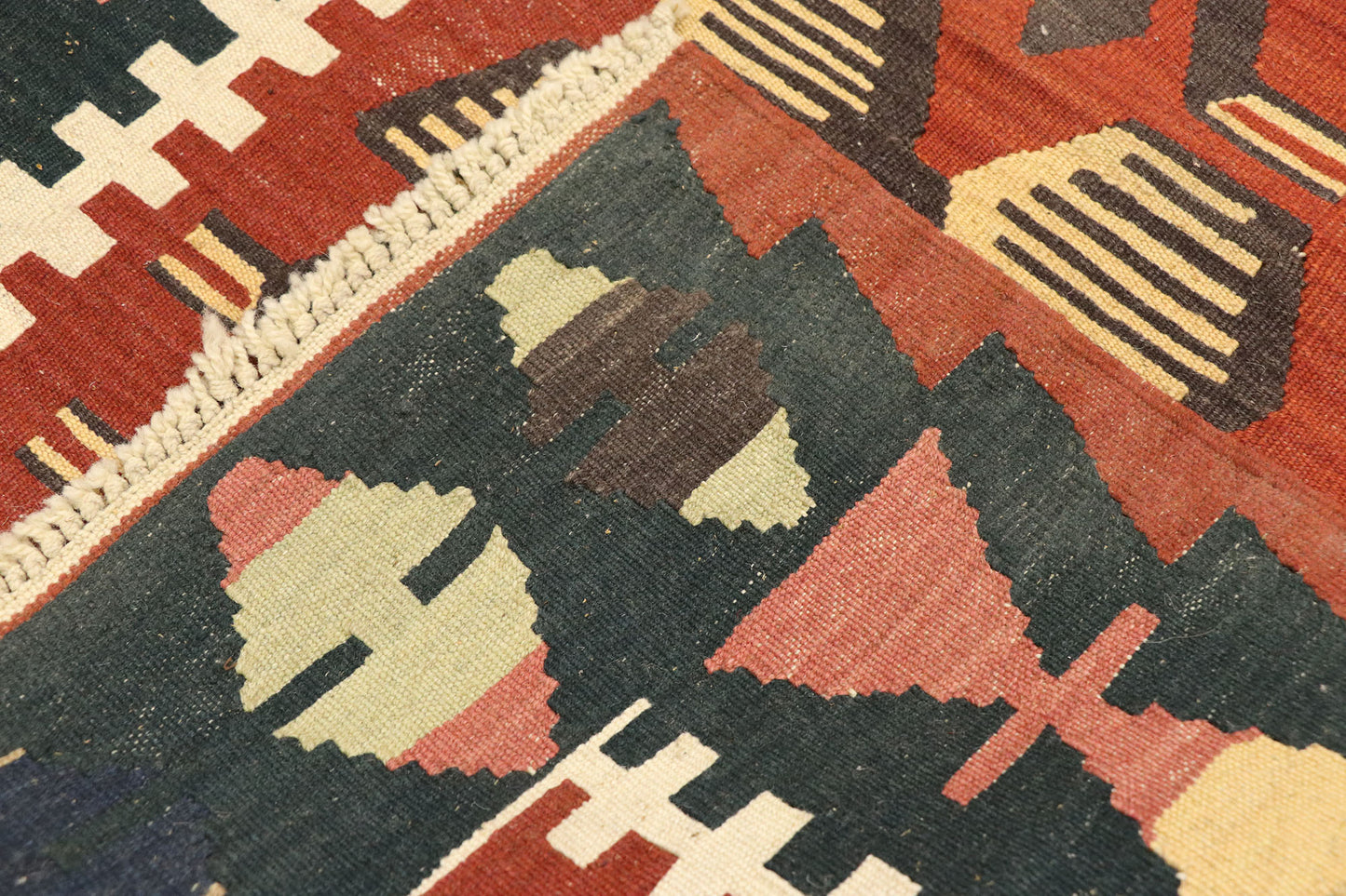 3 x 4 Vintage Persian Shiraz Kilim Rug 77976