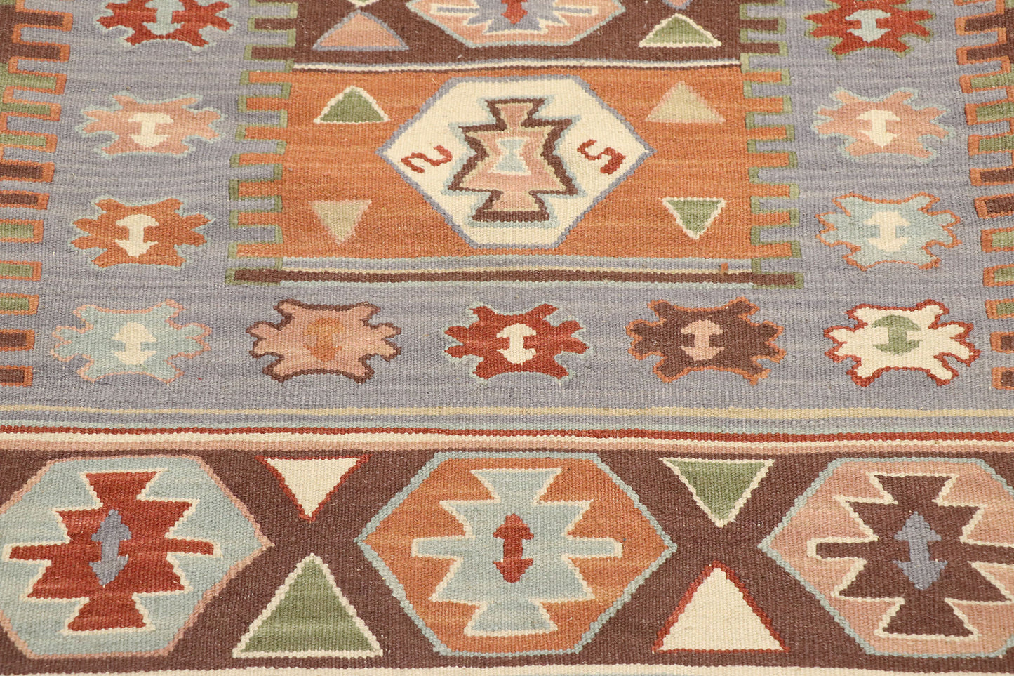 2 x 10 Vintage Persian Shiraz Kilim Rug 77993