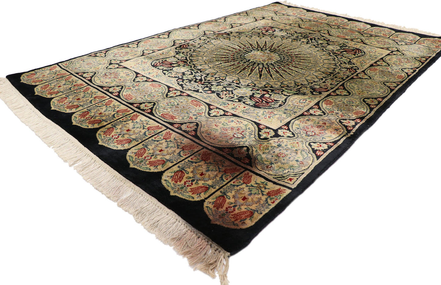 4 x 6 Vintage Pakistani Kerman Rug 78002