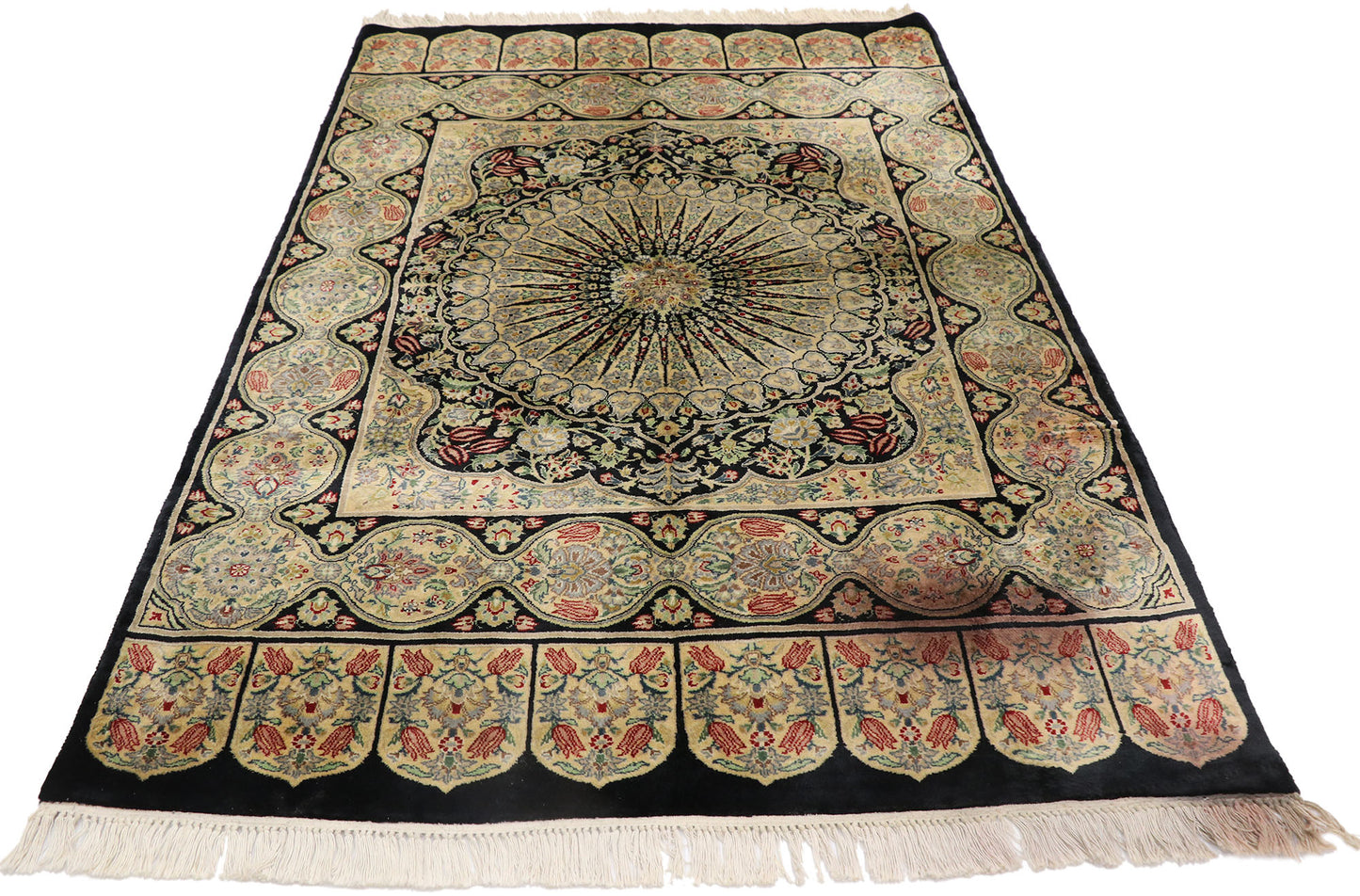 4 x 6 Vintage Pakistani Kerman Rug 78002
