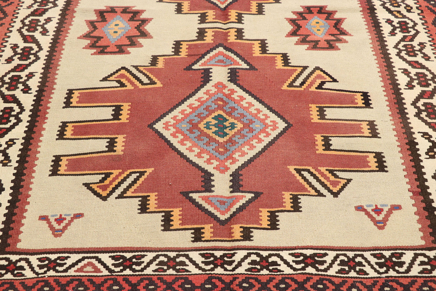 5 x 10 Vintage Turkish Kilim Rug 78005