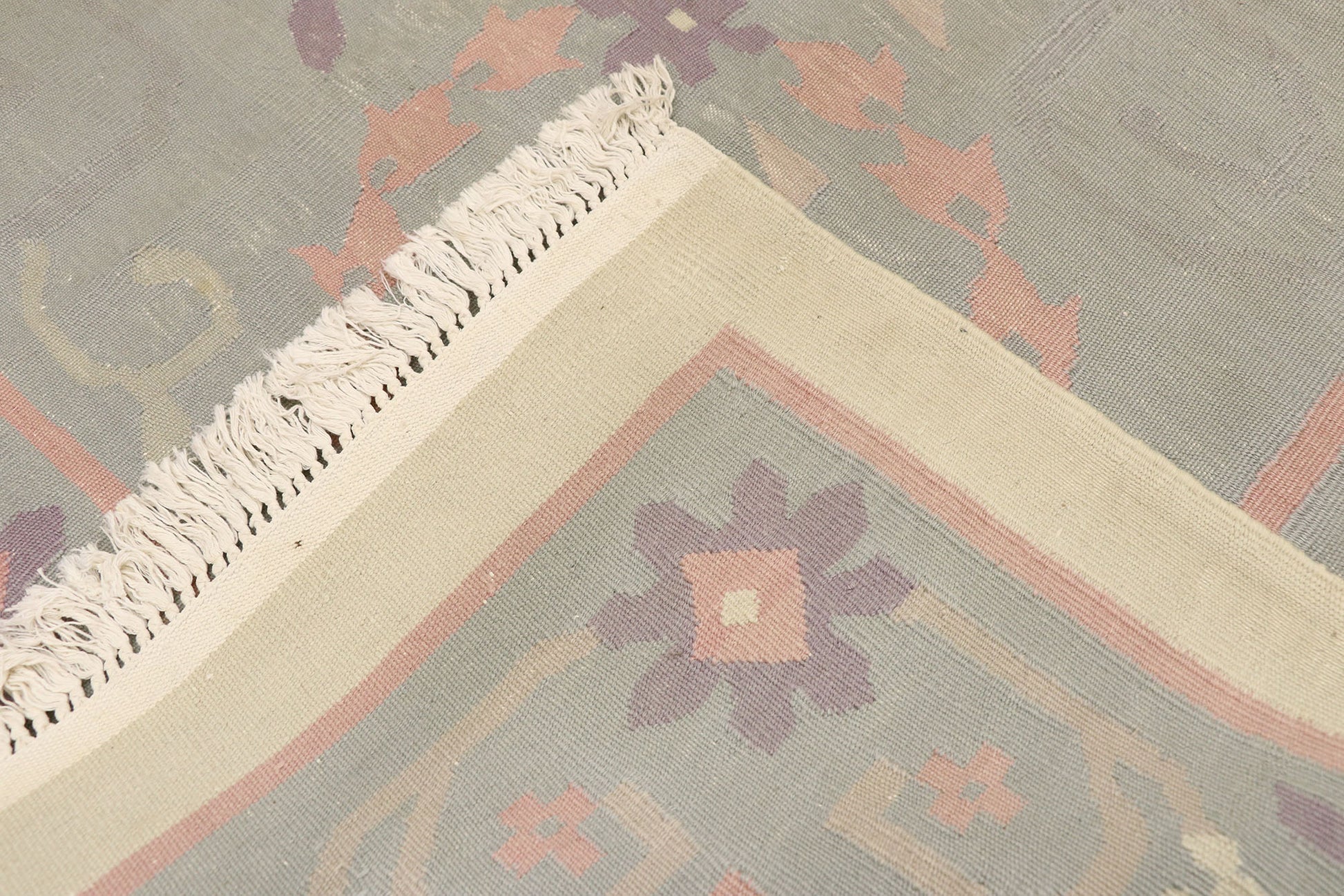 8 x 10 Vintage Indian Dhurrie Rug 78007