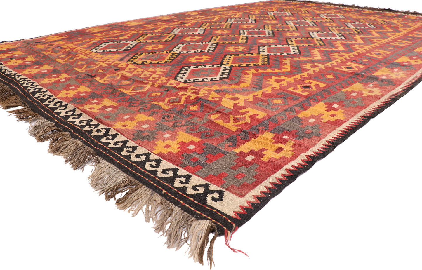 9 x 14 Vintage Afghan Kilim Rug 78008