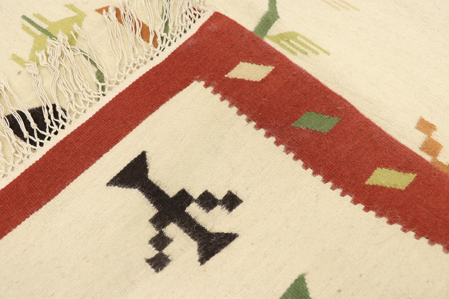 9 x 12 Vintage Oltenian Romanian Kilim Rug 78014