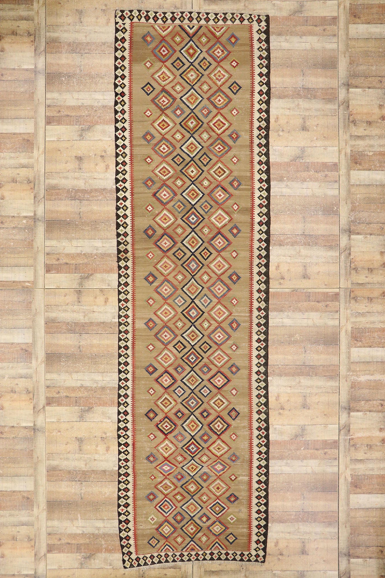 4 x 15 Vintage Turkish Kilim Rug 78016