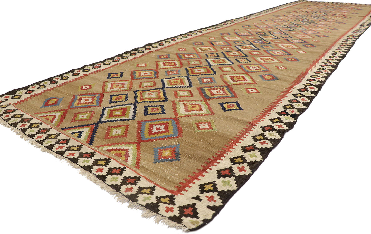 4 x 15 Vintage Turkish Kilim Rug 78016