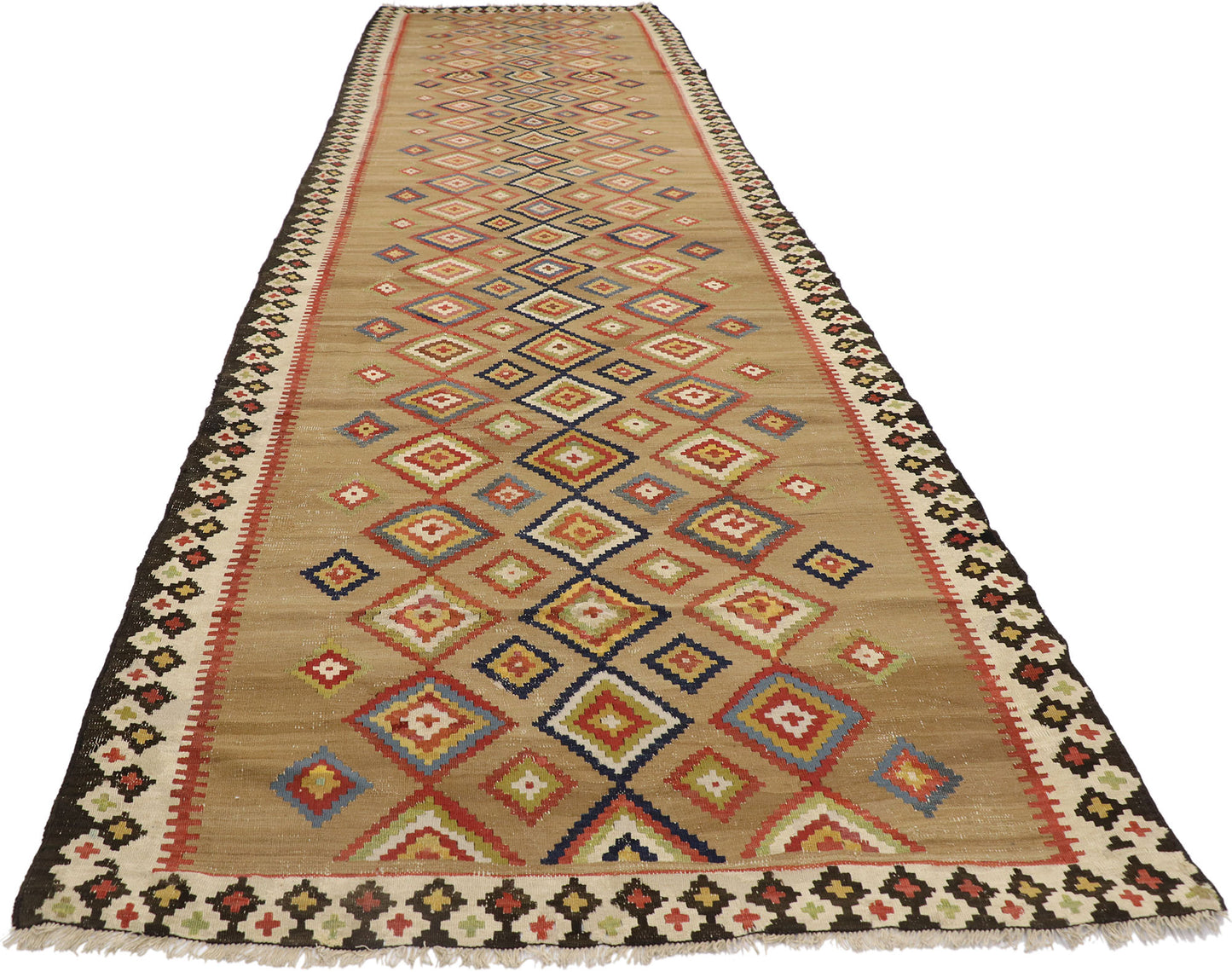 4 x 15 Vintage Turkish Kilim Rug 78016