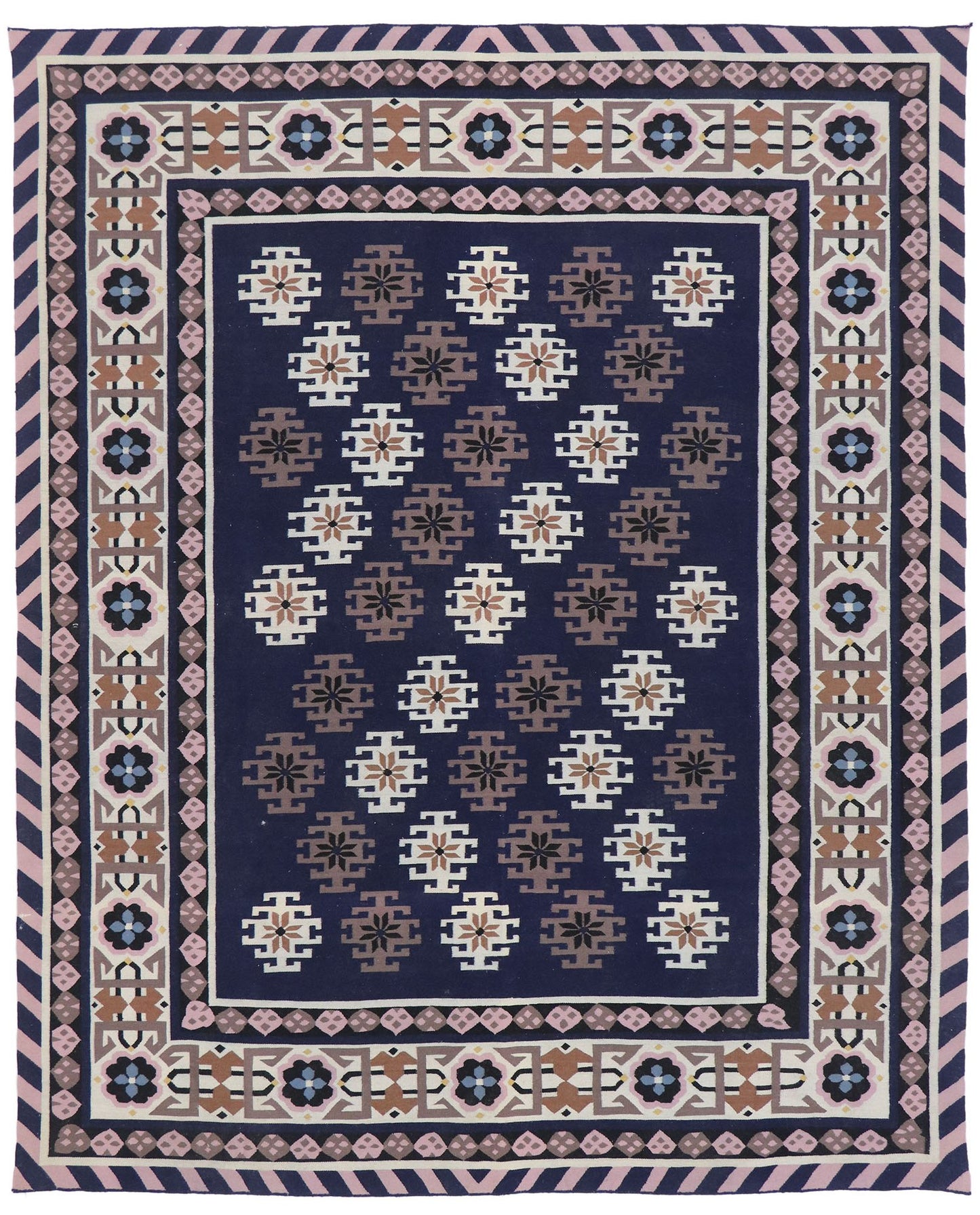 8 x 10 Vintage Romanian Kilim Rug 78021