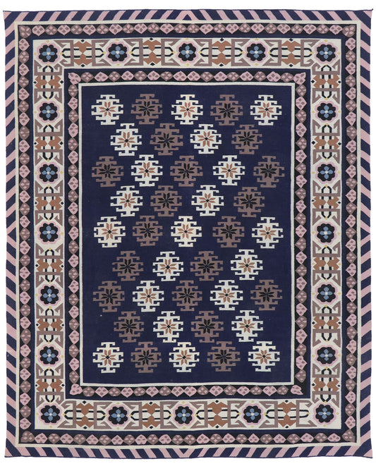 8 x 10 Vintage Romanian Kilim Rug 78021