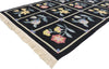 4 x 6 Vintage Chinese Floral Kilim Rug 78022