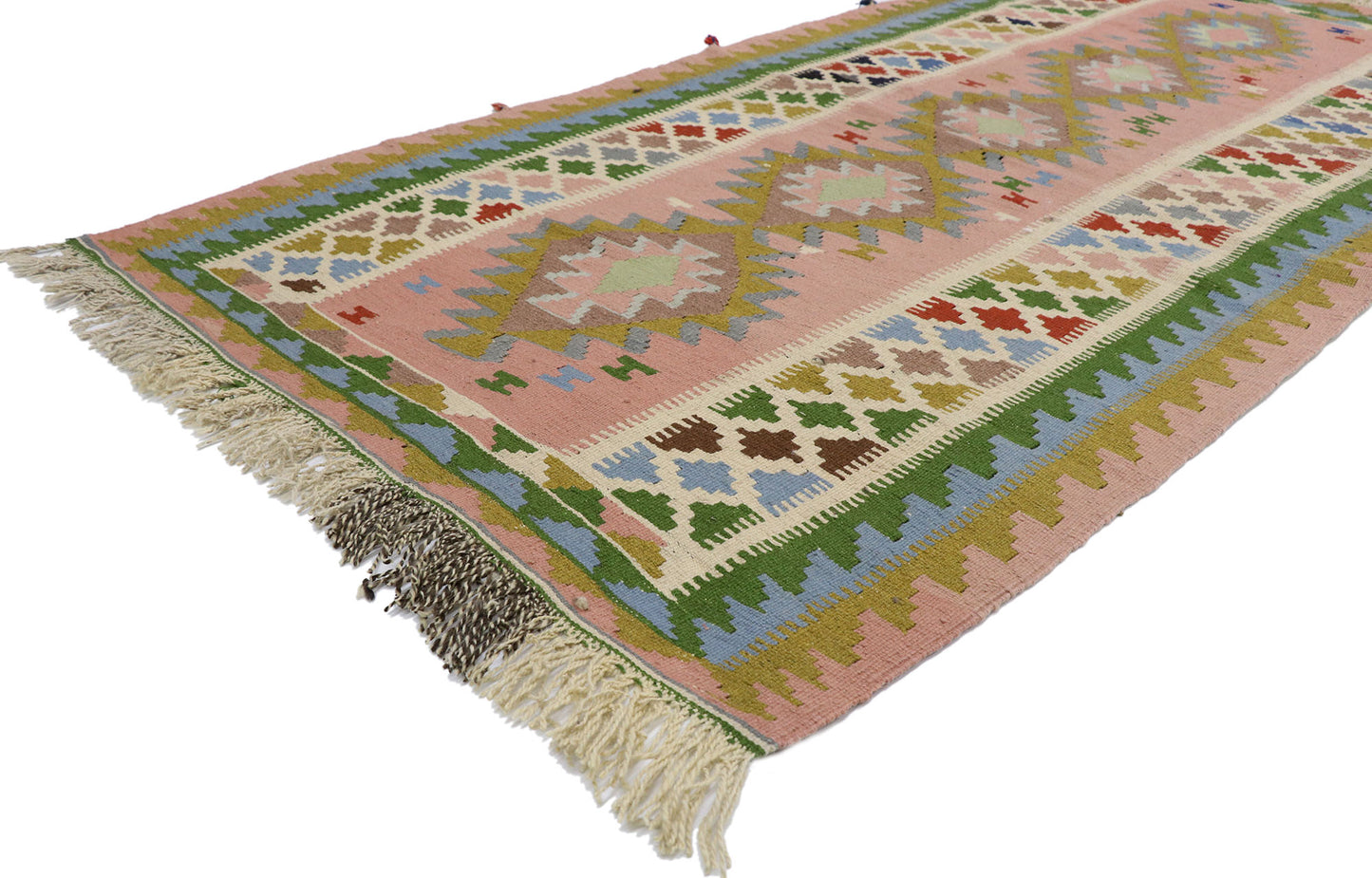 3 x 6 Vintage Persian Shiraz Kilim Rug 78024